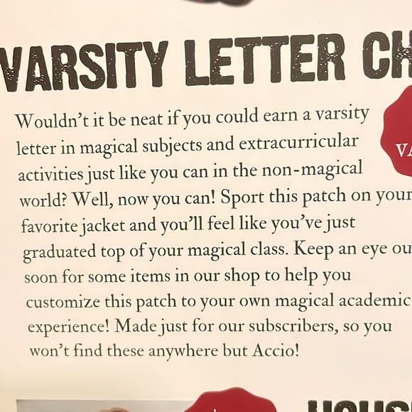 Accio! Box Gryffindor Varsity Chenille Patch - Picture 2 of 2